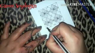 How to draw ZANELLA tangle pattern 
