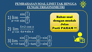 CARA CEPAT LIMIT TAK HINGGA FUNGSI TRIGONOMETRI | Matematika Peminatan Kelas XII | Pakai Rumus Cepat