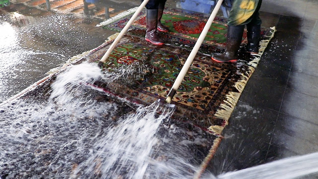 Amazing Little Carpet Cleaning ASMR | Persian Rug Cleaning Satisfying