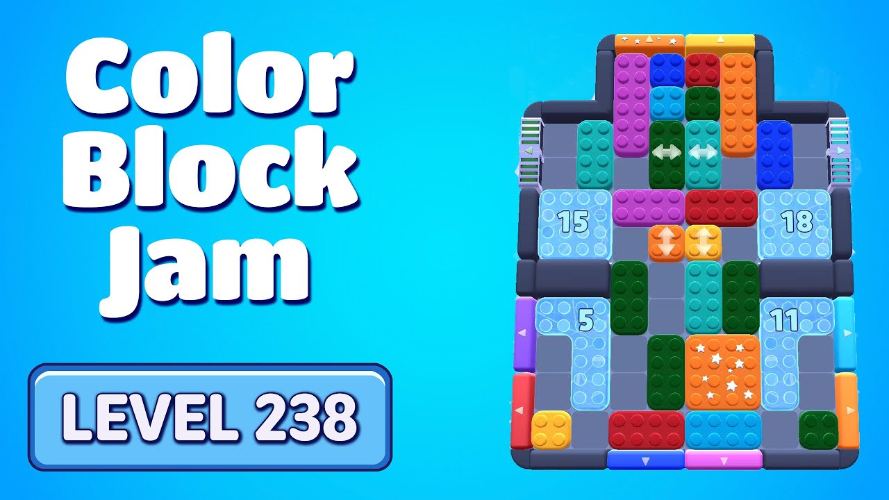 Color Block Jam Level 238 | Every Puzzle Solved! 🎯 - YouTube