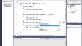 C# Programming - Methods - Factorial Example