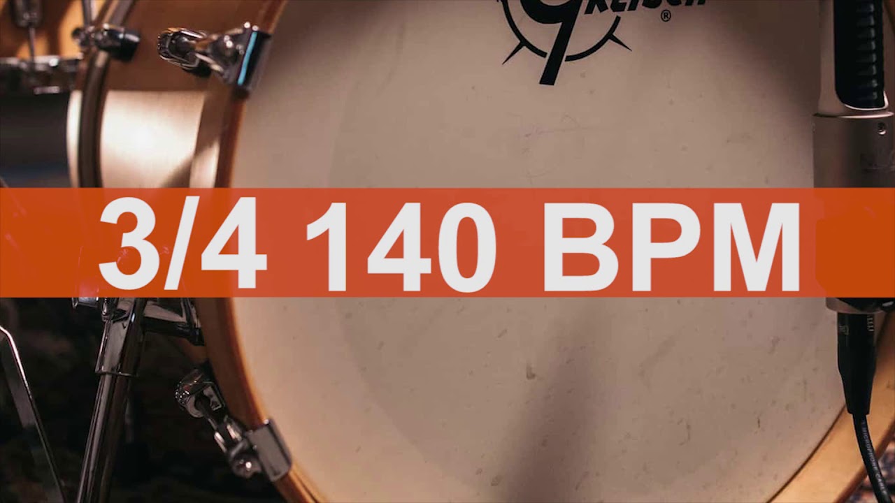 🔴 140 BPM 3/4 Kick Drum Metronome YouTube