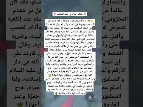 إسلام حمزة بن عبدالمطلب