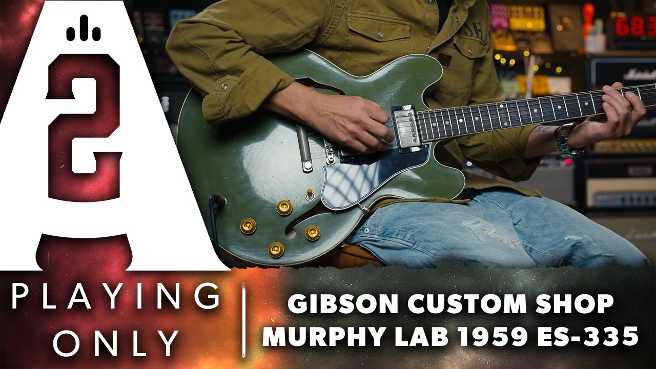 Gibson Custom Shop Murphy Lab 1959 ES-335 Reissue In Olive Drab  - Playing Only Demo