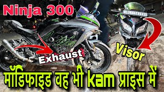 Ninja 300  modified visor Exhaust 
