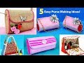 5 Easy DIY Purse Making Idea at Home Step by Step! DIY Bag from Waste