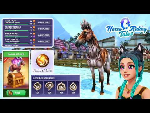 Completing the pass quests❄️ Getting a marker 🥳 Catching another ancient horse in Horse Riding Tales