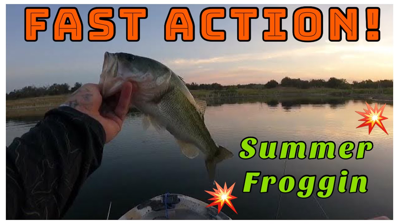 SUMMER FROGGIN 🐸 Bass Fishing top water MAYHEM!!