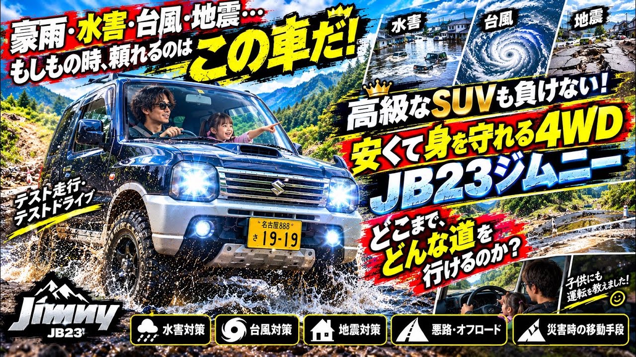JB23 ジムニーMT5速　動画有り　郡山発　試乗可能！　車検R9/2月まで Built for Disasters?] Putting the Affordable and Reliable JB23