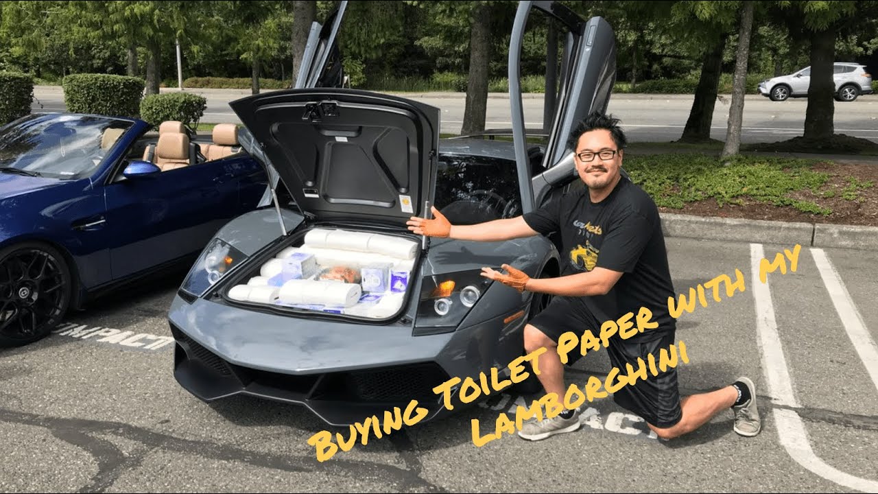 Buying Toilet Paper in my Lamborghini Murcielago SV