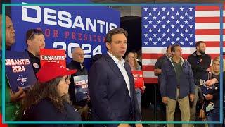 DeSantis speaks about his position in the polls