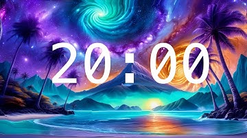 20 Minute Galaxy Timer | Calming Music and Ocean Ambience