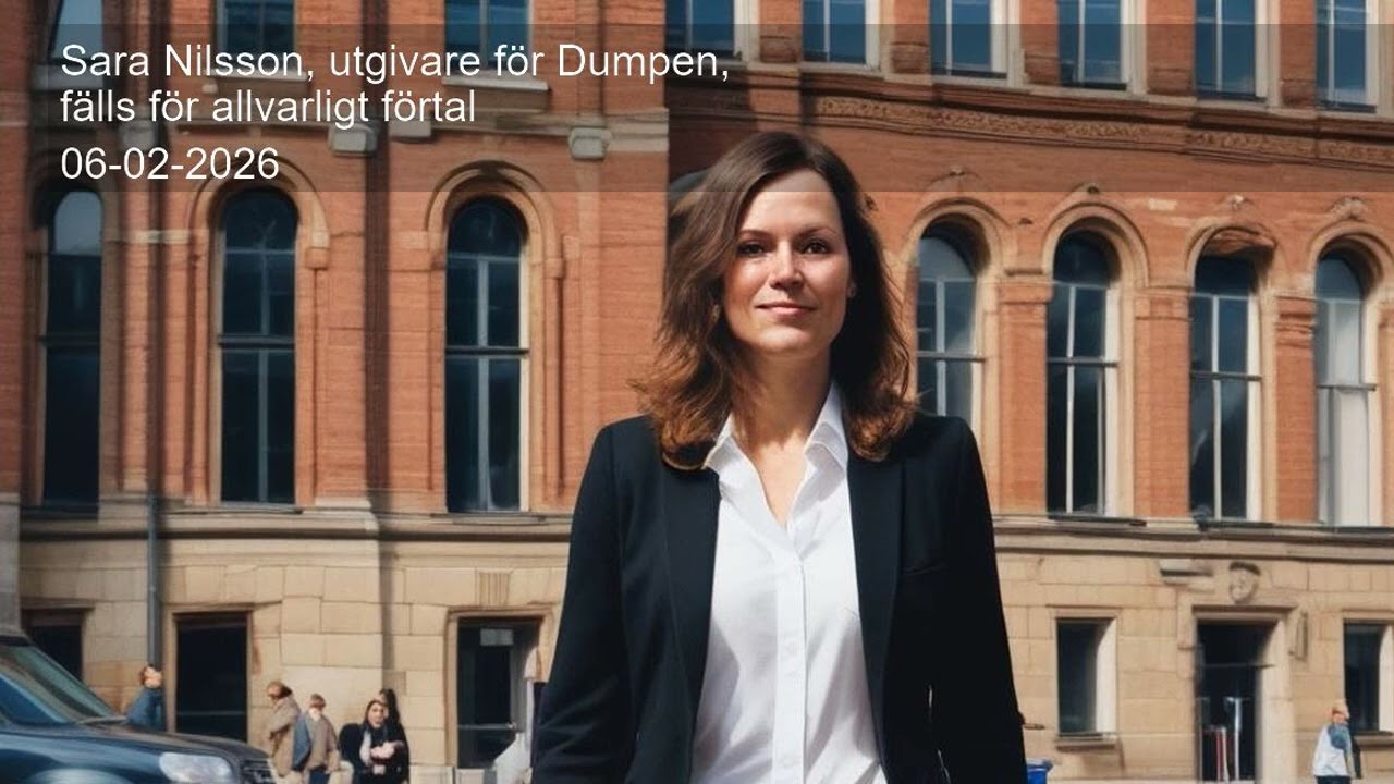 Sara Nilsson, utgivare för Dumpen, fälls för allvarligt förtal