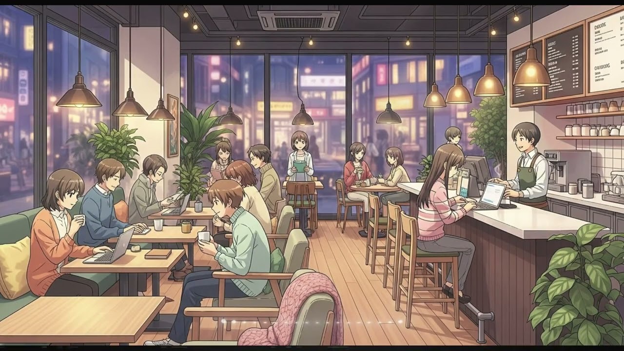 Lofi Beats - Chill Evening Cafe Lofi Music ( 1 hour )