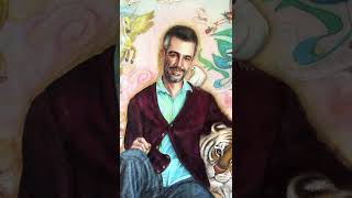 Bj Miller Creative Portrait By Xiang Li Art With Watercolor On Silk