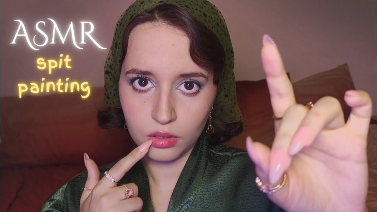 ASMR Spit painting 👁️👄👁️ اسپیت پینتینگ فوق آرامش بخش(Persian\English)