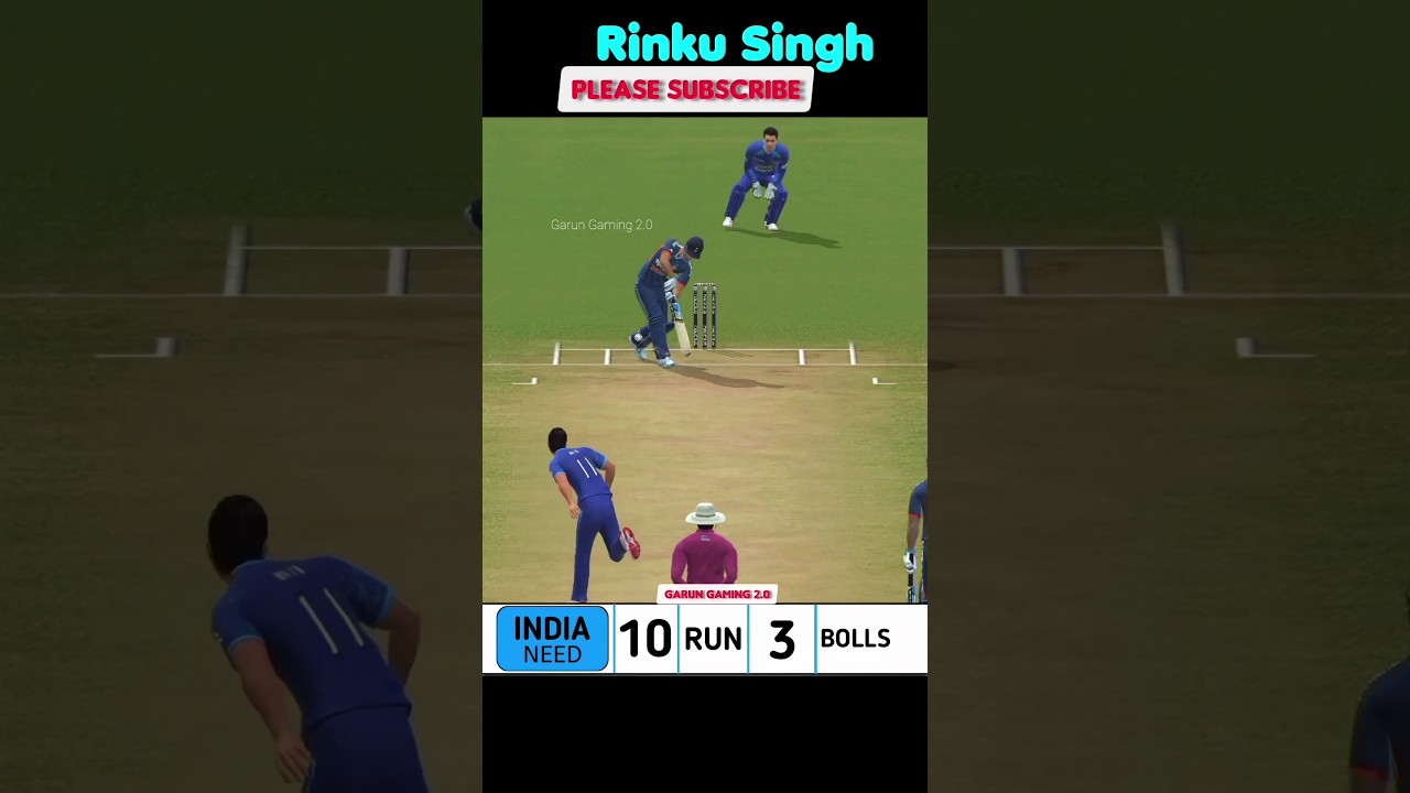 India Need 10 Run In 3 Bolls/ India Vs Afghanistan/Rinku Singh On Strike Fire/Real Cricket 24