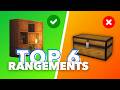 6 idées de rangements | tuto Minecraft