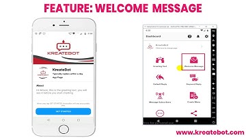 Welcome Message - Kreatebot - Chatbot builder for Facebook page