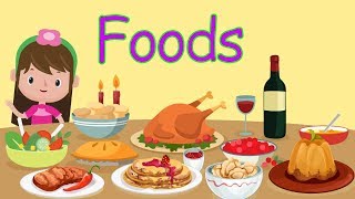 Learn food vocabulary in English for kids | Learn food names compilation- Food names in English