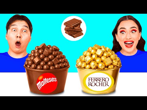 Real Food vs Chocolate Food Challenge | Epic Food Battle