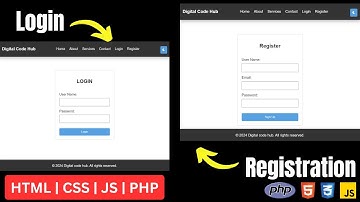 Building a Modern Login and Registration Website with HTML, CSS, JavaScript and PHP