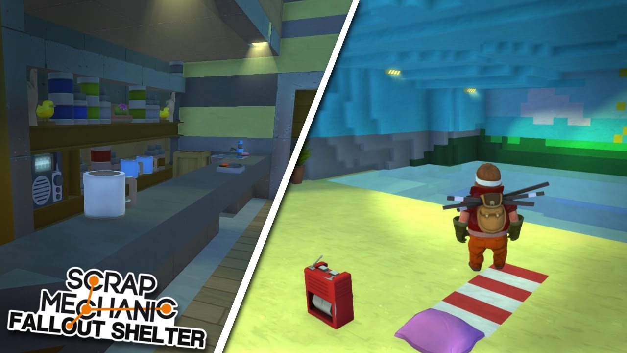 Artificial Beach & Bar! - Scrap Mechanic Fallout Shelter Project [Ep.19]