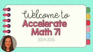 Ms. Amundsen's Accelerated Math 7 Curriculum Night Video 24-25