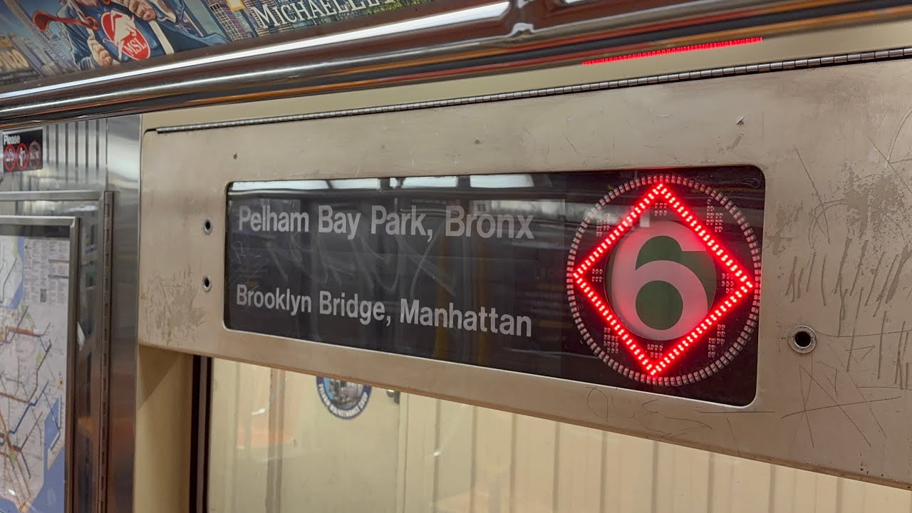 IRT Lexington Av Local: R62A {6} Express Train [Pelham Bay Park to Brooklyn Bridge-City Hall #4]