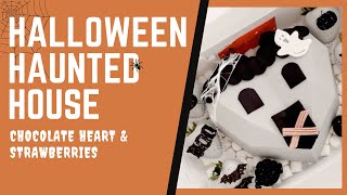 HALLOWEEN STRAWBERRIES, SPOOKY STRAWBERRIES,  HALLOWEEN BREAKABLE CHOCOLATE HEART, SMASH HEART