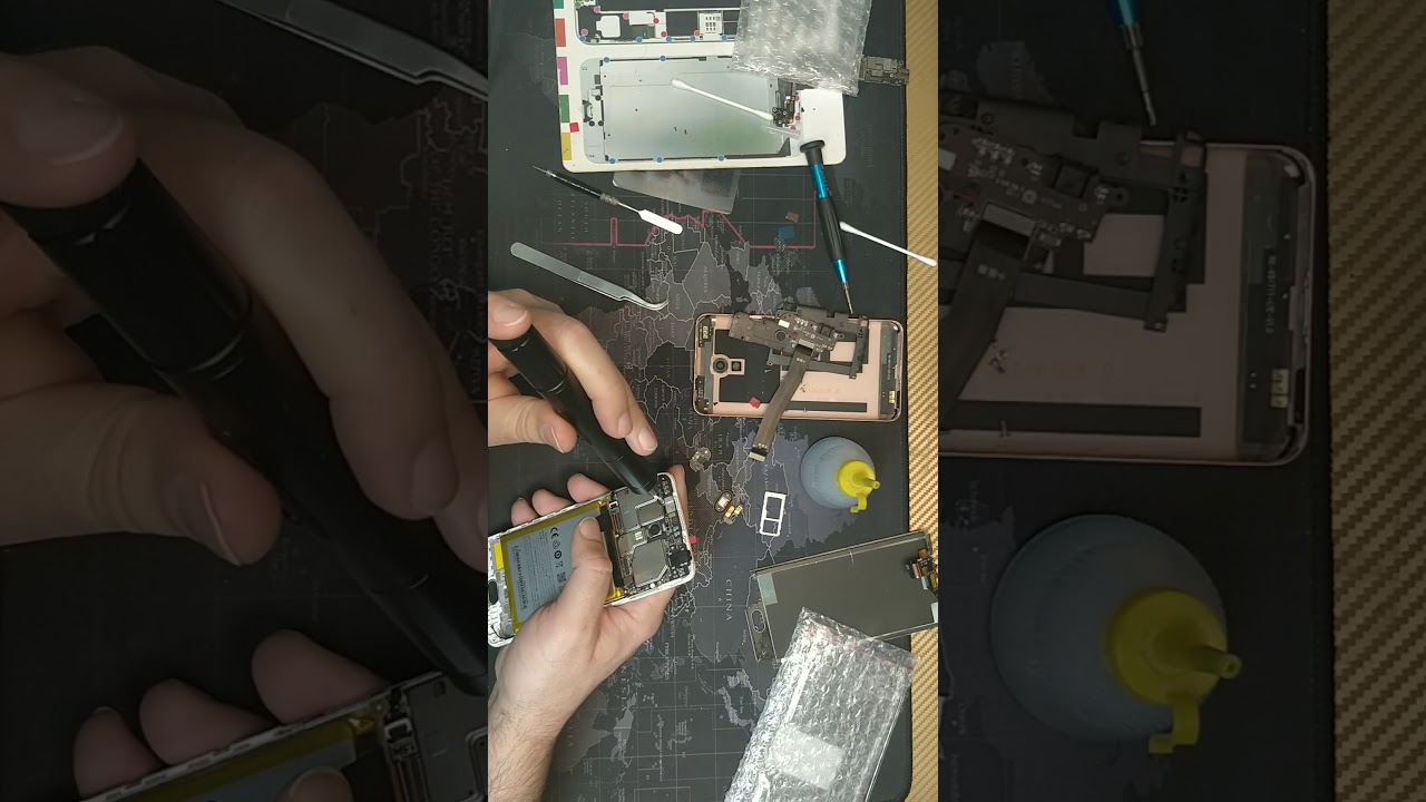 Замена дисплея на Meizu M6 - YouTube