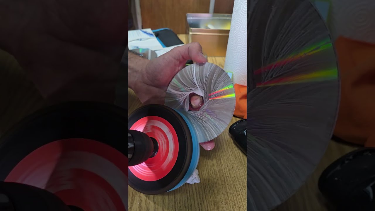 Polish and Fix A Broken Disc With A Drill! #discs #cds #dvdcollector #dvd
