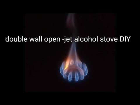 double wall open -jet alcohol stove DIY