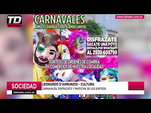 LEONARDO DANNUNZIO   CARNAVALES DISFRAZATE Y PARTICIPA DE LOS SORTEOS 12 02 21