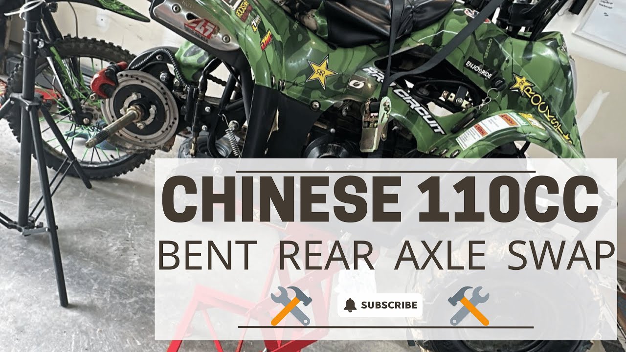 Chinese 110CC ATV Bent Axle Swap | TaoTao - YouTube