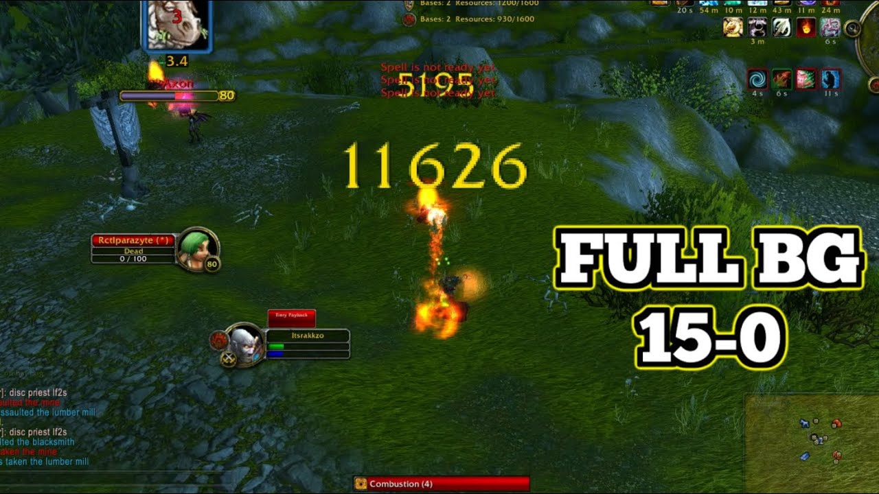 15-0 Full BG Fire Mage WotLK PVP -  Rakzo