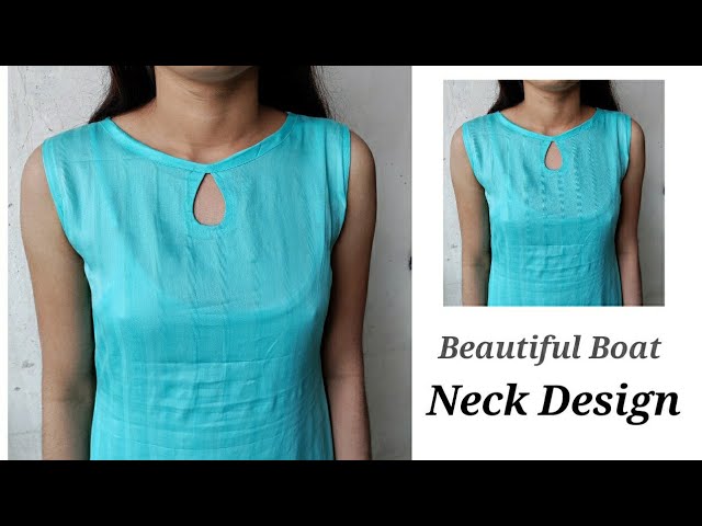 Simple sobber neck designs for kurti/suit | boat neck designs, churidar neck  designs, gala design - YouTube