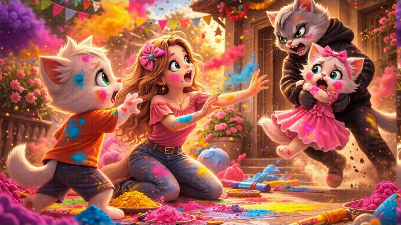 😱 Holi Ke Din Chiku Ho Gayi Kidnapped! 😭🎨 | Billi Ke Bacche