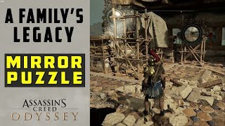 How to Open the Door in A Family's Legacy | Align Mirrors & Solve Puzzle | ASSASSIN'S CREED ODYSSEY screenshot 5