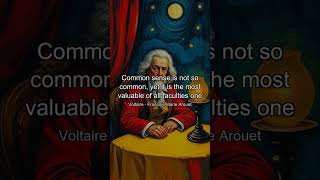 Common sense is not so common, yet it is the most valuable of all faculties one may possess