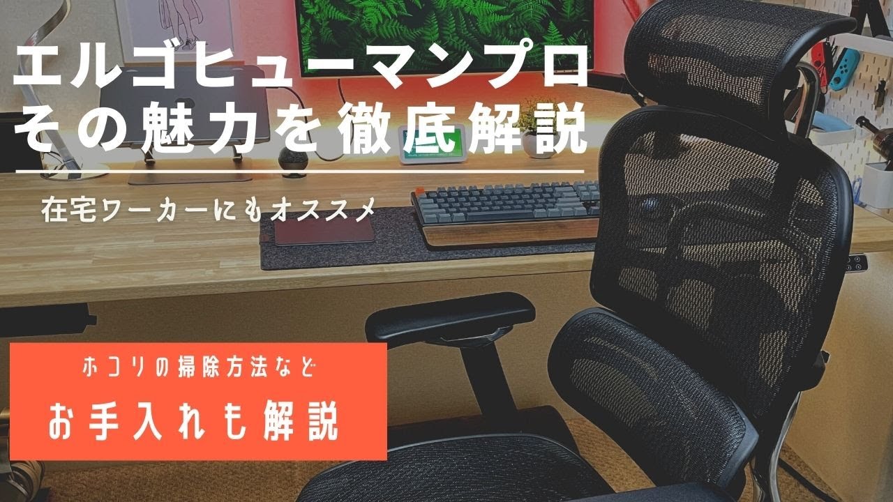 徹底解説】エルゴヒューマンプロ・オットマン＆ホコリなどお手入れ方法 