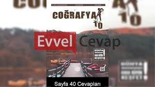 10. Sınıf Coğrafya Ders Kitabı Cevapları Meb Yayınları Sayfa 40