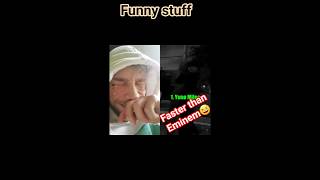 faster than Eminem #funny #shortsvideo #rap #shorts