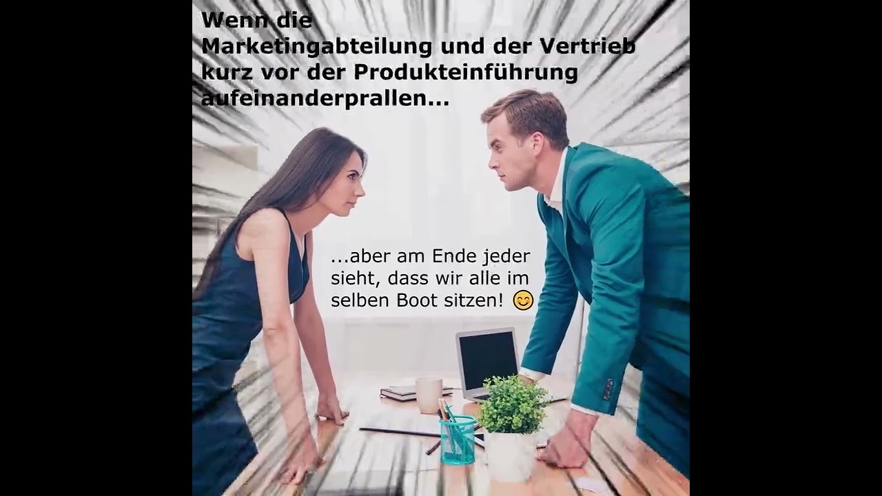 Meme: 🌟 Konflikte im Unternehmen: Marketing vs. Vertrieb! 🌟