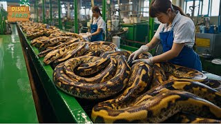 What's in a python meat processing plant? The U.S. treats 4 million tons of python meat this way