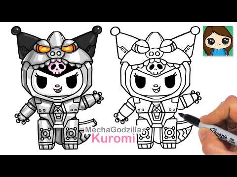 How to Draw Kuromi MechaGodzilla | Sanrio Godzilla