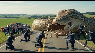 Courageous Rescue Team Fights Giant Python to Save Innocent Cow  | Apex Animal Kingdom