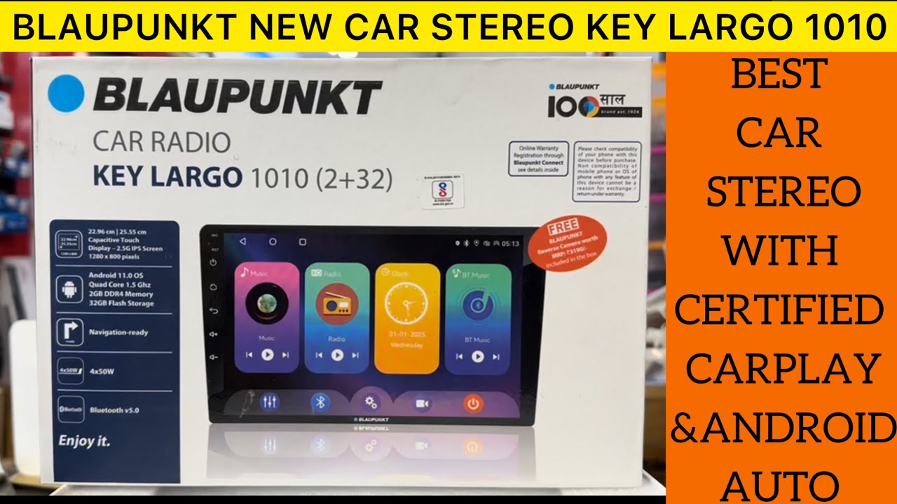 Blaupunkt Key Largo 1010 android stereo Certified Wireless CarPlay & android auto | Best car stereo