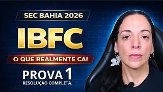 Concurso SEC BAHIA 2026 | O que cai na IBFC | Prova Completa 01 | Português para Concursos