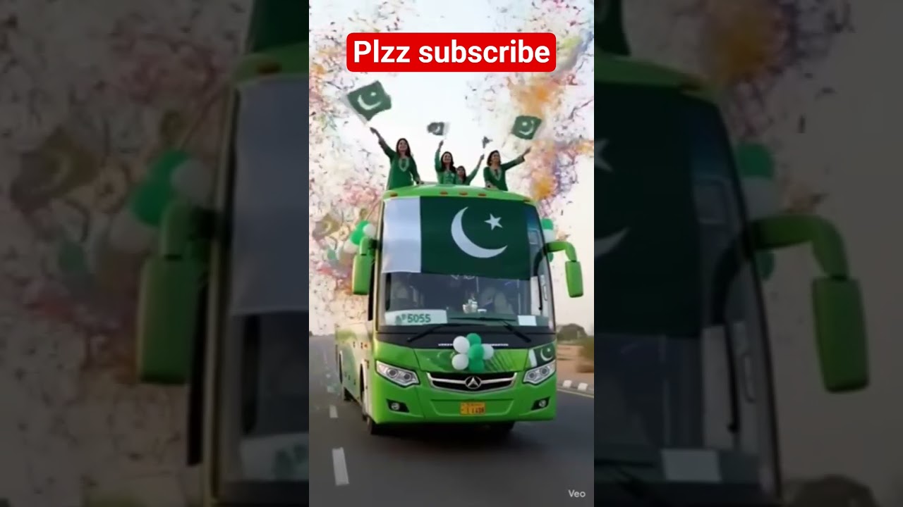 Pakistani bus 14 August Independence Day